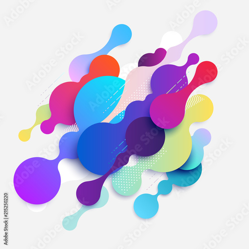 Background of multicolor bubbles