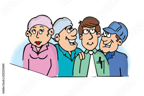 grupo trabajadores compartiendo