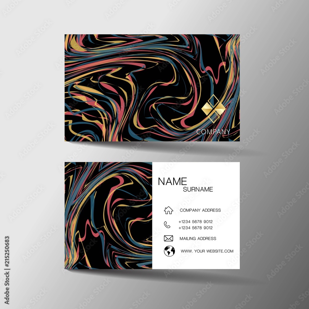 Modern business card template design. With inspiration from abstract line. Contact card for company. Modern business card template design. With inspiration from abstract line. Contact card for company.