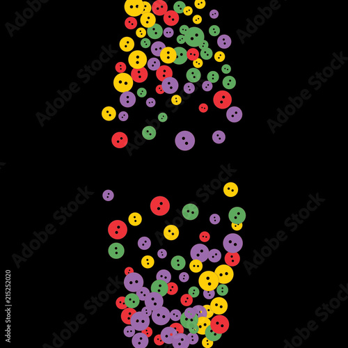 Festive Background with Colorful buttons. Trendy Pattern for Postcard, Print, Banner or Poster. Vector
