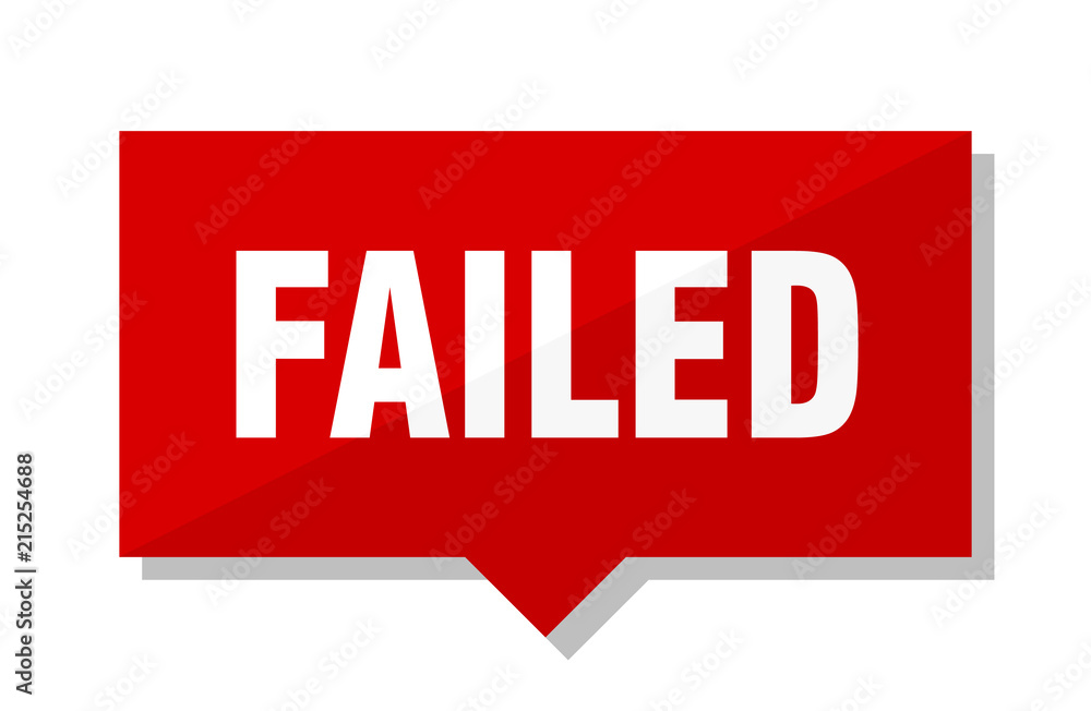 Fototapeta premium failed red tag