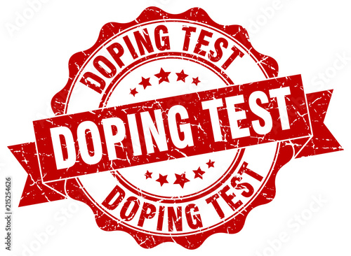 doping test stamp. sign. seal