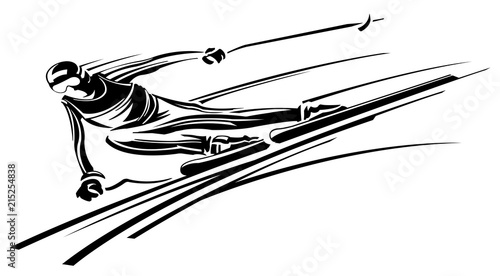 Downhill skiing