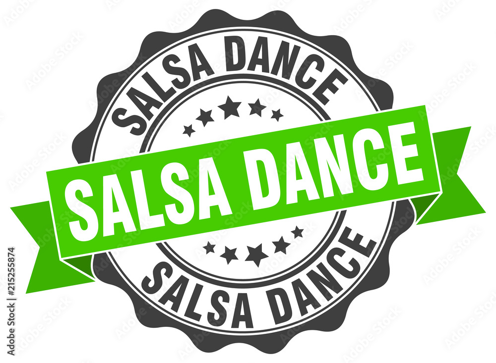 Obraz premium salsa dance stamp. sign. seal