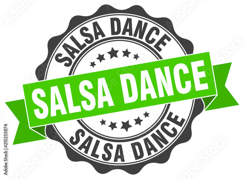 salsa dance stamp. sign. seal