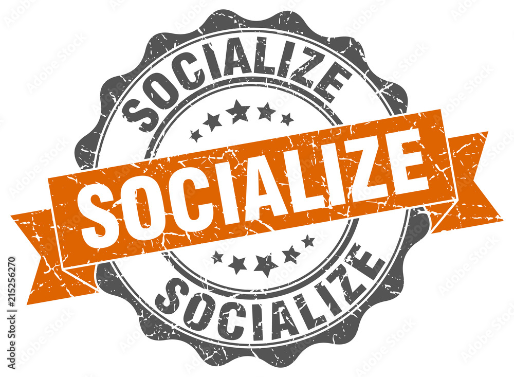 Fototapeta premium socialize stamp. sign. seal