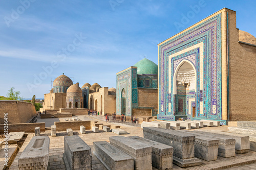 Shah-i-Zinda necropolis ensemble in Samarkand, Uzbekistan photo