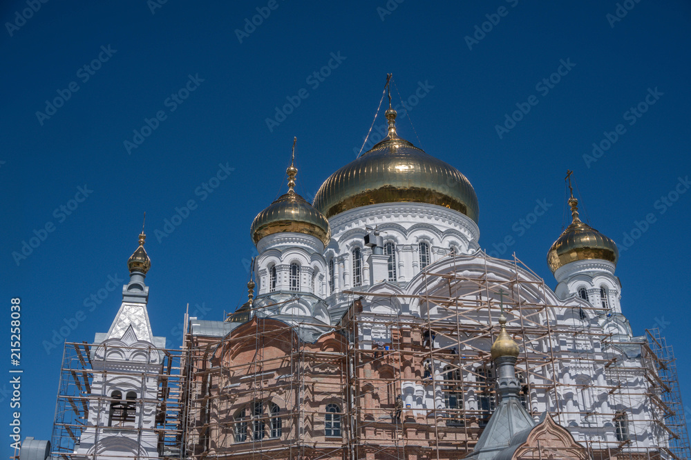 Obraz premium Orthodox Church Under Renovation Process
