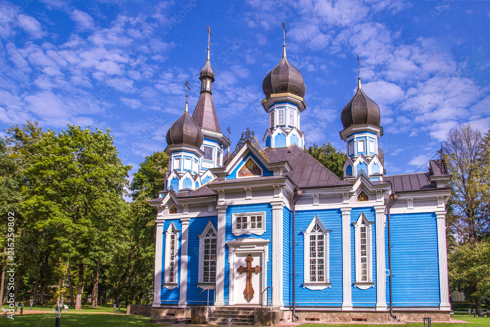 Obraz premium Orthodox church in Druskininkai city, Lithuania