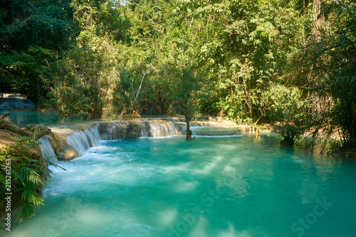 Fototapeta Naklejka Na Ścianę i Meble -  Kuang Si Waterfalls Laos