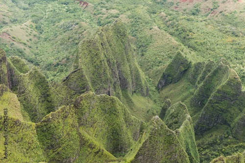 Lush mountain ranges in Na Pali Coast State Park photo