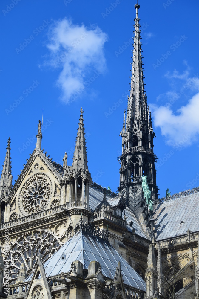 The magnificent gothic cathedral of Notre Dame in Paris The magnificent gothic cathedral of Notre Dame in Paris