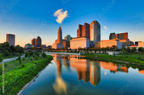 Columbus  Ohio is located along the Scioto River.  The Scioto Mile park offers lifestyle activities for residents and visitors and is a popular downtown tourism attraction.