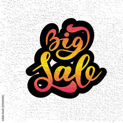 Vector illustration of Big Sale with the inscription for packing product to store, gift, message.