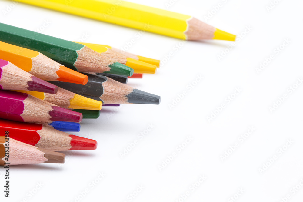 in the white background the color of pencil in the white background the color of pencil