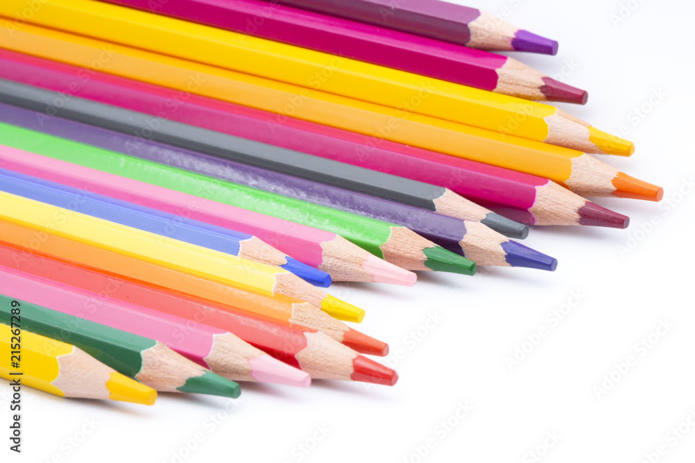in the white background the color of pencil in the white background the color of pencil