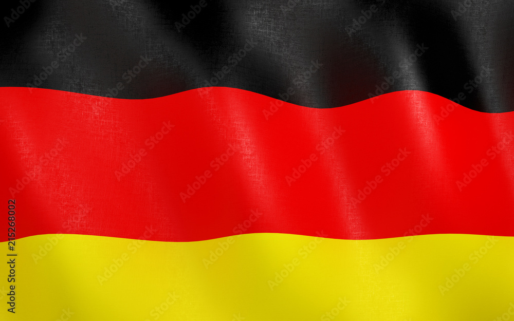 Naklejka premium 3D Flag of Germany.