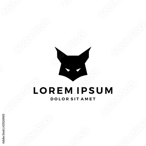 lynx head black logo vector icon download