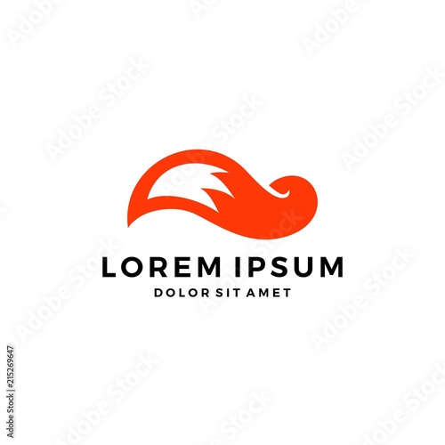 fox tail logo vector element icon illustration