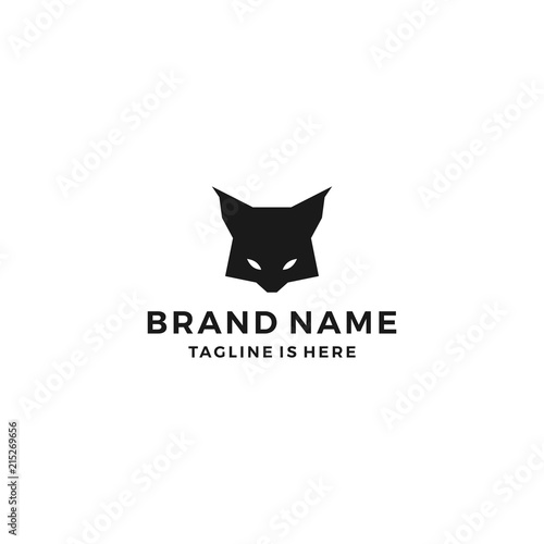 lynx head black logo vector icon download