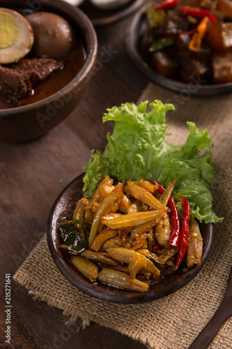 sambal teri. javanese traditional food