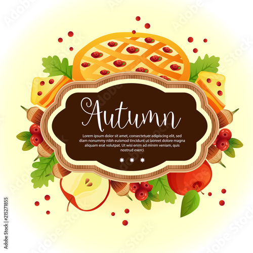 garden foliage template autumn pie