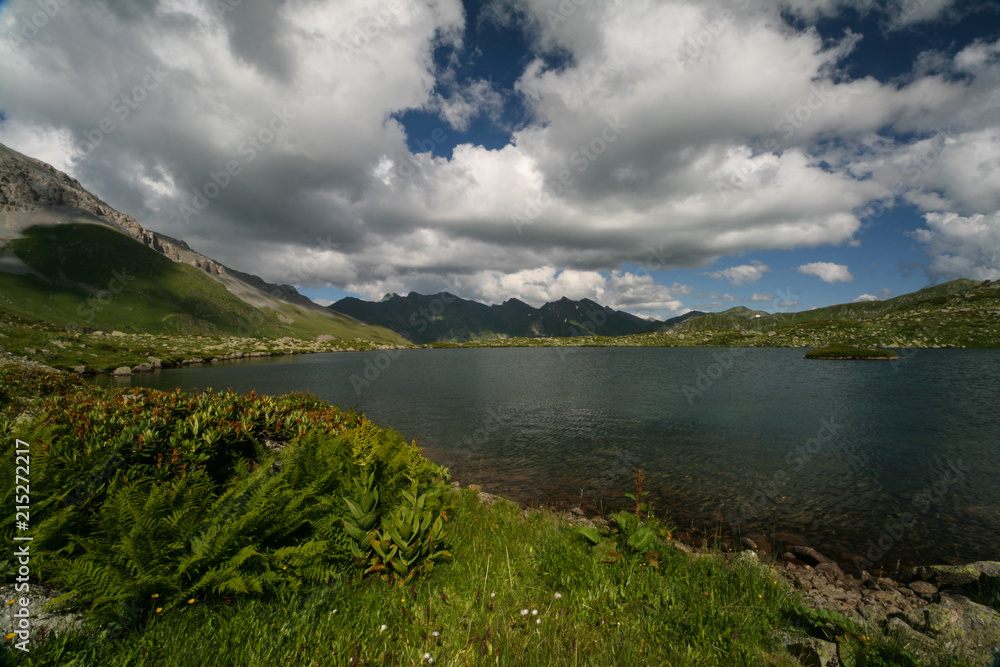 Valley of five lakes in Arkhyz. Zagedanskiy ridge.