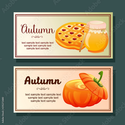 thanksgiving honey pie autumn horizontal banner