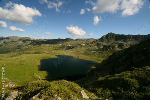 Fototapeta Naklejka Na Ścianę i Meble -  Valley of five lakes in Arkhyz. Zagedanskiy ridge.