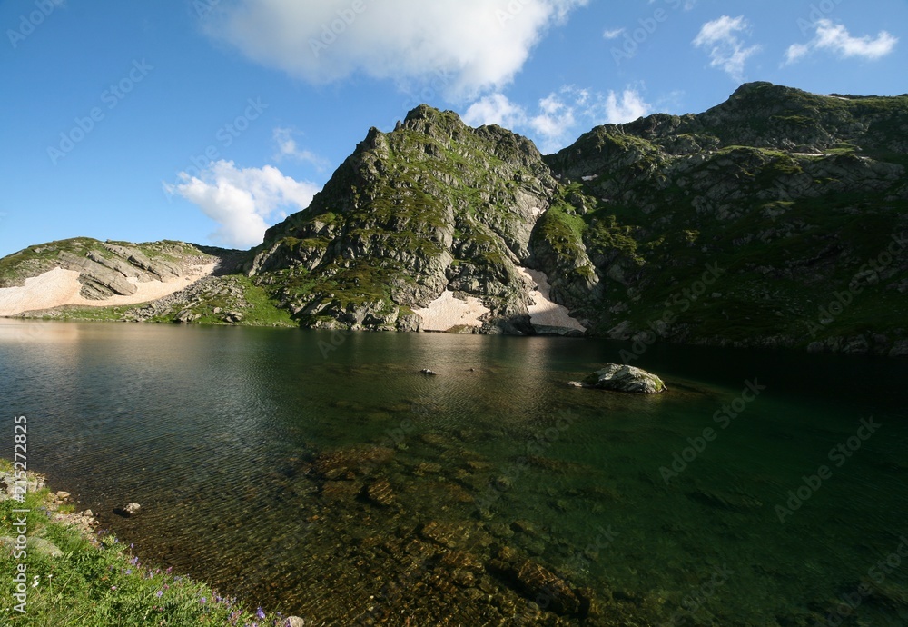 Valley of five lakes in Arkhyz. Zagedanskiy ridge.
