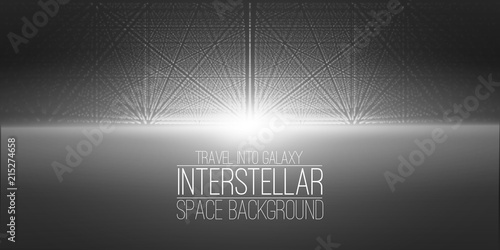 Vector interstellar space background.Cosmic galaxy illustration.Background with nebula, stardust and bright shining stars.Vector Illustration for party ,artwork, brochures, posters.
