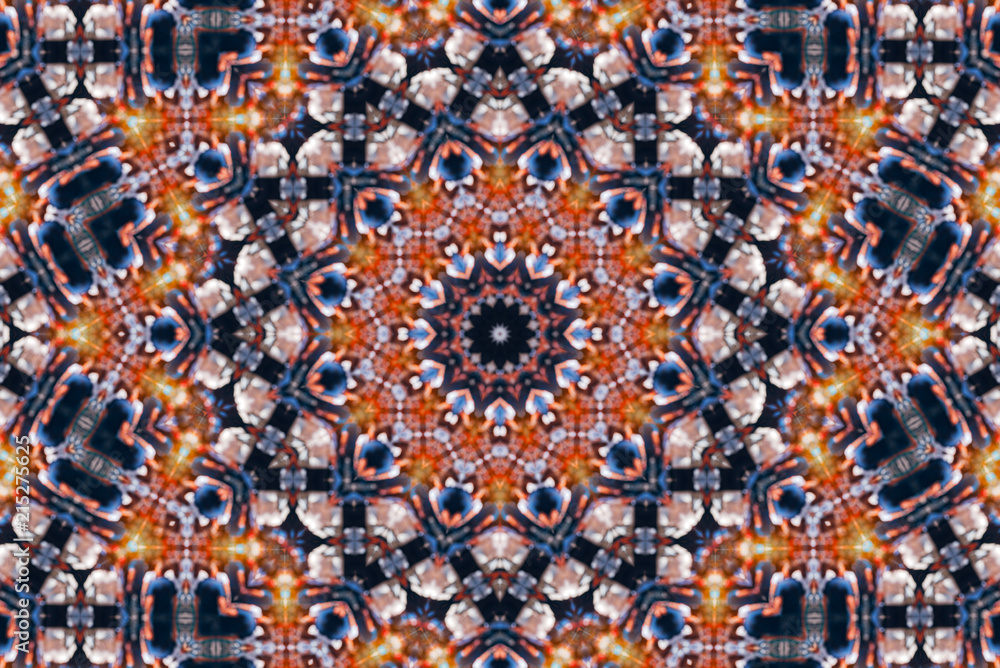 Blur abstract kaleidoscope pattern background