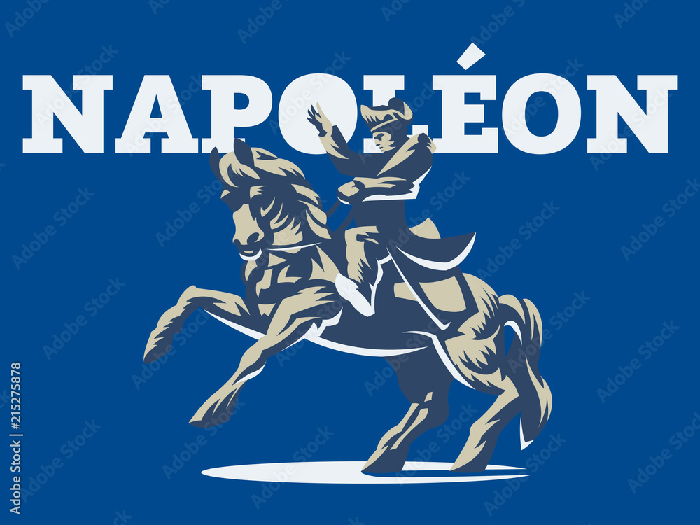 Napoleon on horseback. 