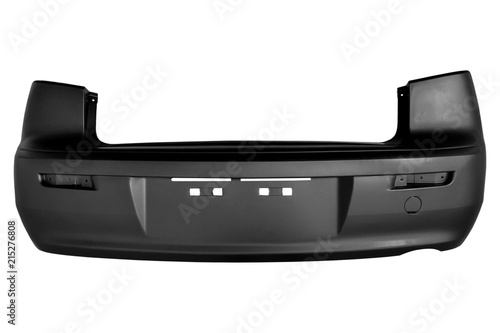 Foto New black car bumper on a white background