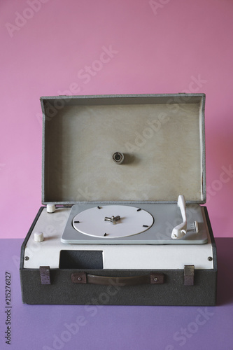 Old portable gramophone