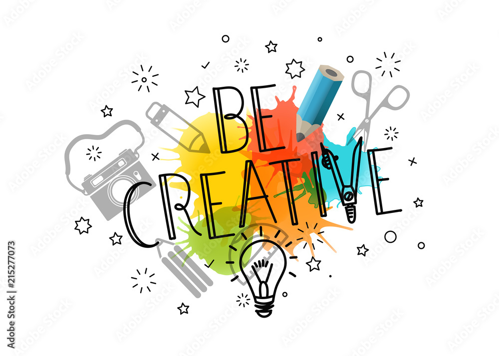 Fototapeta Be creative. Template for a text