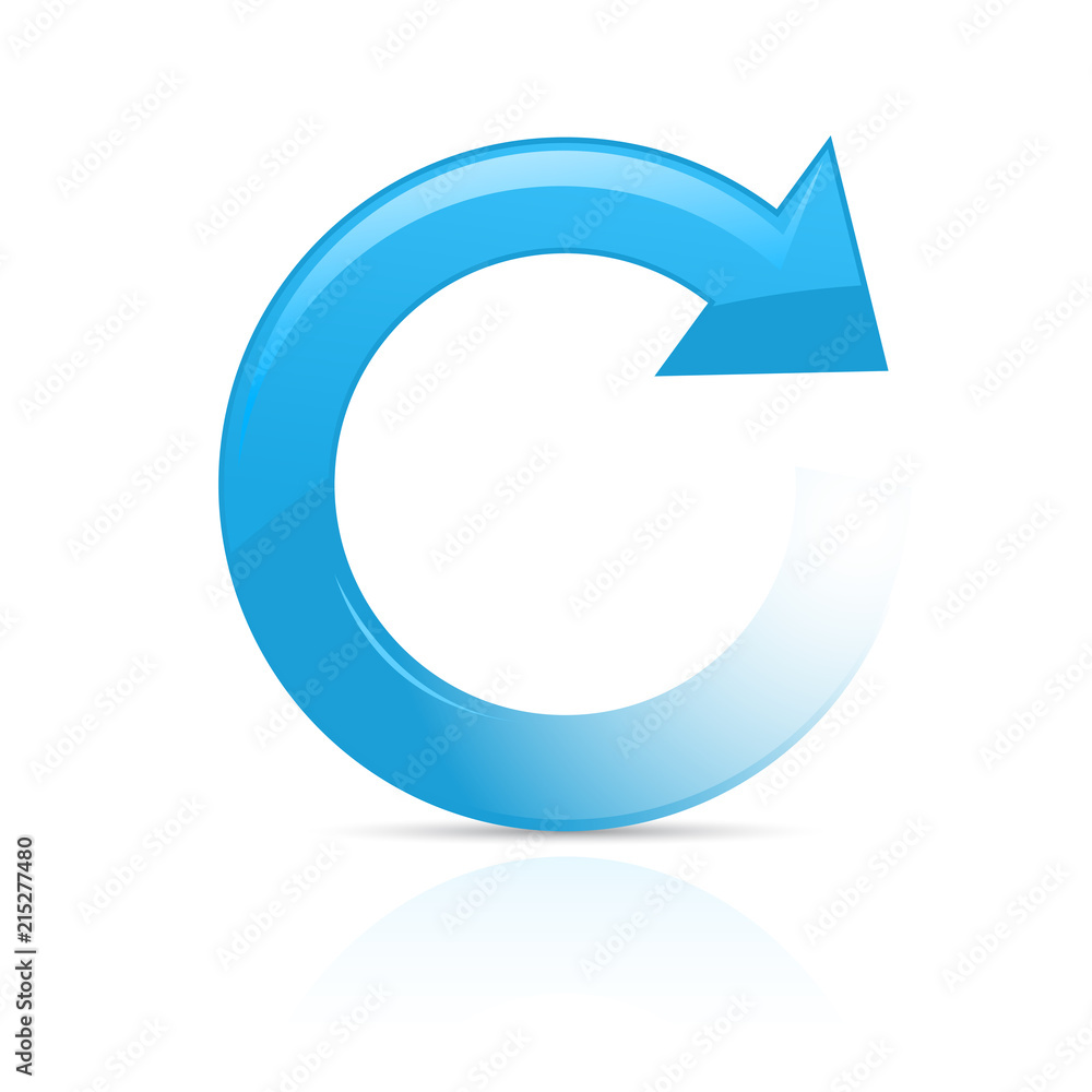 Refresh or reload symbol - blue circular arrow