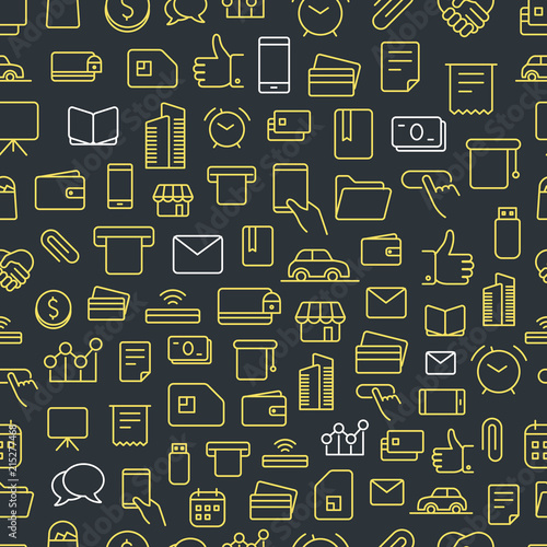 Different network app icons vector seamless background