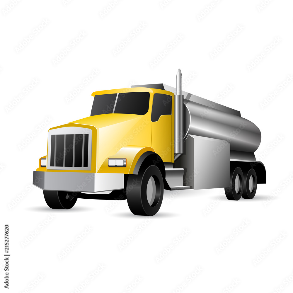 Heavy vehicle - tank truck with fuel