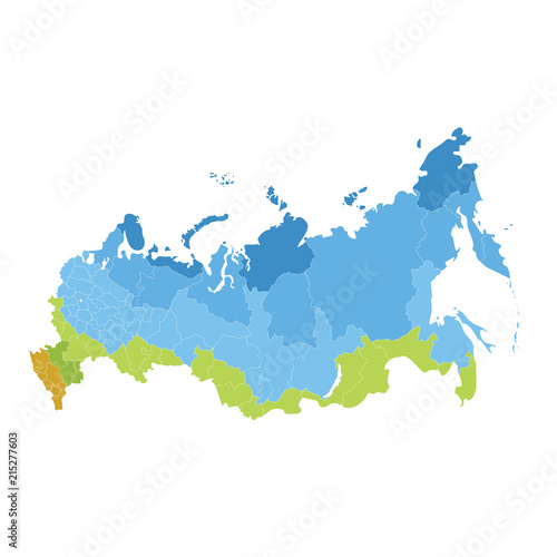 Map of Russia administrative division