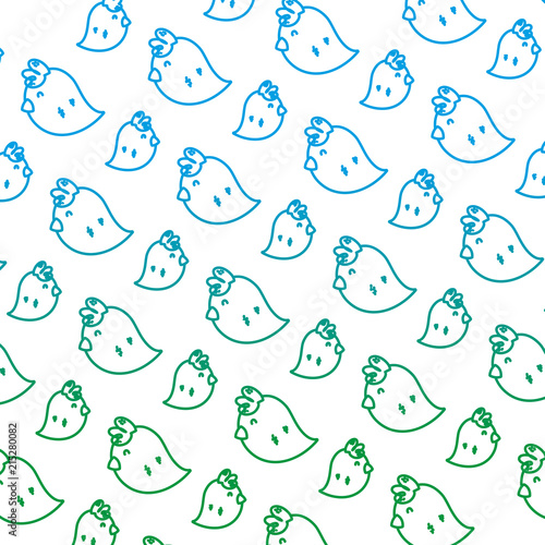degraded line cute chick farm animal background