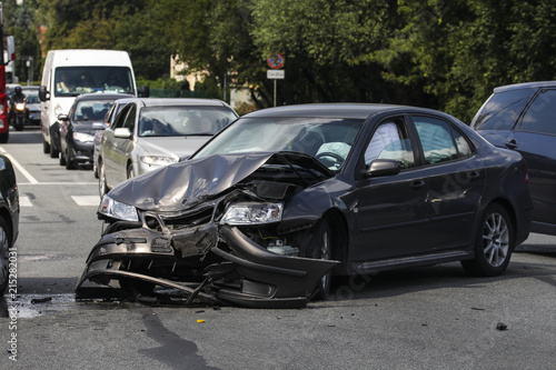 cars involved in a collision or crash © Ingus Evertovskis
