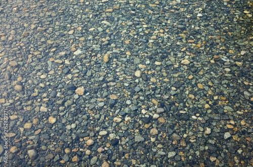 Overhead view of rocks and riverbed