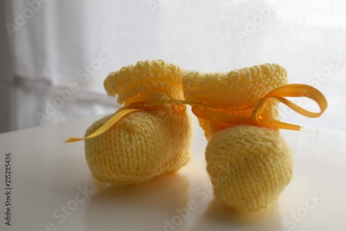 Baby wool shoes yellow gender neutral