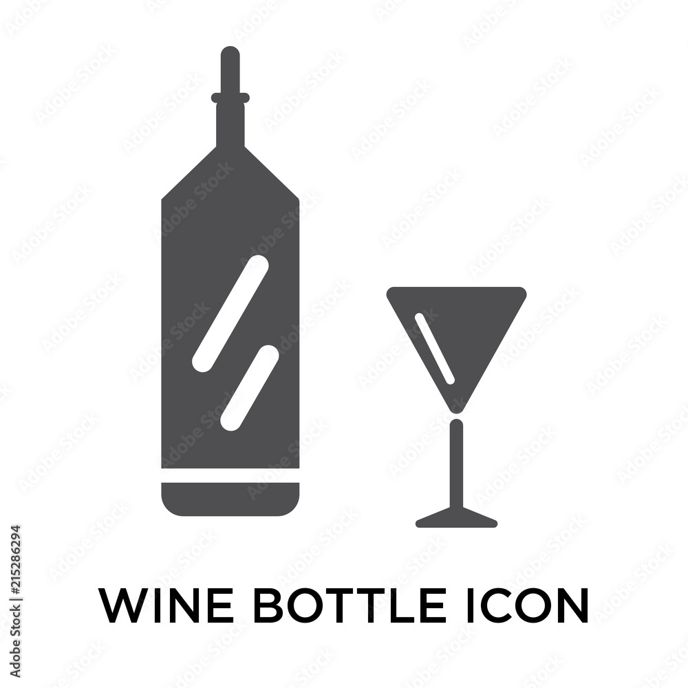 wine bottle icon on white background. Modern icons vector illustration. Trendy wine bottle icons wine bottle icon on white background. Modern icons vector illustration. Trendy wine bottle icons