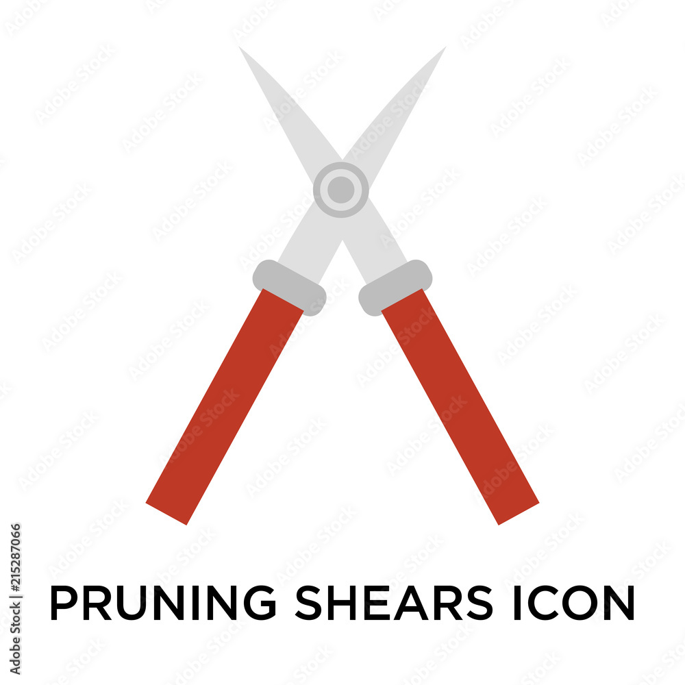 pruning shears icon isolated on white background. Simple and editable pruning shears icons. Modern icon vector illustration.
