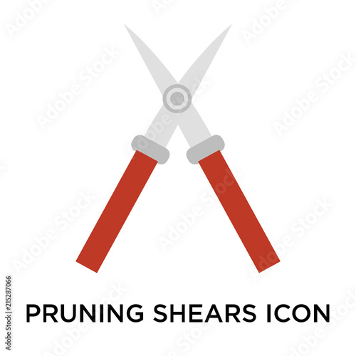 pruning shears icon isolated on white background. Simple and editable pruning shears icons. Modern icon vector illustration.