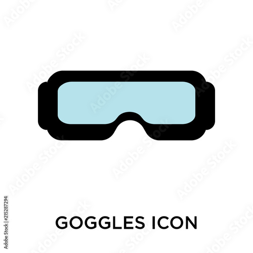 goggles icon isolated on white background. Simple and editable goggles icons. Modern icon vector illustration.