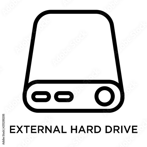 external hard drive icon on white background. Modern icons vector illustration. Trendy external hard drive icons