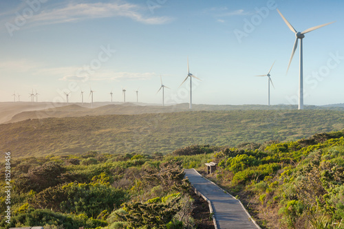 Massive Wind Power Turbines On Coast photo
